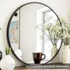 Wandspiegel Schwarz, Ø 50 cm Spiegel rund mit schwarzem Produktbild-Vorschau 3