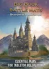 A fantasy castle on a lake with mountains in the background under a colorful sky. Produktbild-Vorschau