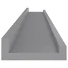 vidaXL Étagères murales 4 pcs. Gris 80x9x3 cm - Etagères Voir les images du produit 8
