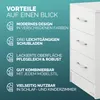CASARIA® Nočný stolík biely LED 3 zásuvky vedenie kábla Náhľad obrázku produktu 18
