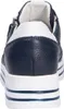 The back view of a navy and white platform sneaker. Anteprima dell’immagine prodotto