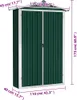 vidaXL Casetta da giardino Verde 116x45x175 cm Acciaio Anteprima dell’immagine prodotto 8
