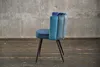 KAWOLA Stuhl JADA Esszimmerstuhl Velvet blau Fuß schwarz Produktbild-Vorschau 4