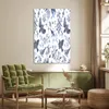 MuchoWow® Poster Blumen - Vogel - Blau 80x120 cm - Produktbild-Vorschau 3