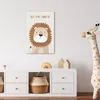 MuchoWow® - Leinwandbilder - Löwe - Beige - Tier - Mutig - Produktbild-Vorschau 3