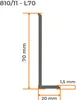 QUEST Měkká podlahová lišta PVC 70x20mm, 1m, soklová lišta Náhled obrázku produktu 5