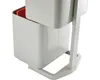 A close-up view of a white multi-compartment trash can with a red inner bin, set against a white background. Podgląd zdjęcia produktu