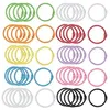 A collection of colorful metal binder rings arranged in rows on a white background. Produktbild-Vorschau