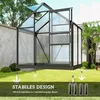 Outsunny Gewächshaus Aluminium Treibhaus mit Dachfenster Produktbild-Vorschau 6