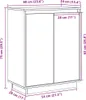 vidaXL Příborník 60x34x75 cm borovice masiv Náhled obrázku produktu 8