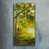 Wanduhr Bürouhr Leinwand Bild Geräuschlos Kunstdruck 30x60 Produktbild-Vorschau 2