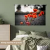 MuchoWow® Wandteppich Wandbehang Wilde rote Mohnblumen auf Produktbild-Vorschau 4