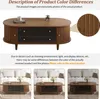 OKWISH Table Basse Moderne avec 2 Tiroirs et 2 Portes Voir les images du produit 6