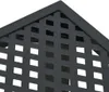A close-up view of a black metal lattice structure with a triangular top, likely part of an outdoor furniture item. Náhľad obrázku produktu