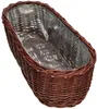 An empty oval wicker basket with a plastic liner. Produktbild-Vorschau