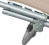 Close-up of the metal frame and fabric of a garden lounger. Produktbild-Vorschau