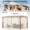 COSTWAY 3,6x3m Pavillon mit Doppeldach & Moskitonetz, Produktbild-Vorschau 5