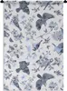 MuchoWow® Wandteppich Wandbehang Blumen - Vogel - Blau Produktbild-Vorschau 1