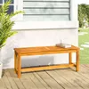 vidaXL Záhradná lavica 110x35x45 cm z masívneho dreva Náhľad obrázku produktu 2