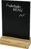 HMF 46450 Tischaufsteller Kreidetafel mit Holzfuss, DIN A6 Produktbild-Vorschau 1
