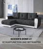 BroMARKT Ecksofa DOMI Schlaffunktion Bettkasten L-Form Produktbild-Vorschau 2