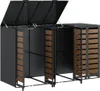 vidaXL Carrello portacestini per 3 contenitori 204 x 77,5 x Anteprima dell’immagine prodotto 6