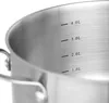 A close-up view of the inside of a stainless steel pot with measurement markings. Produktbild-Vorschau