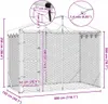 vidaXL Outdoor-Hundezwinger mit Dach Silber 3x1,5x2,5m Produktbild-Vorschau 7