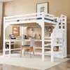 okwish Hochbett 140x200 Kinderbett mit L-förmiger Produktbild-Vorschau 2