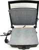An open electric grill with a speckled gray cooking surface and black frame, shown on a white background. Voir les images du produit