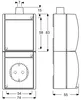 Busch-Jaeger 2601/5/20EW-53-503, CEE 7/3, 2P+E, Blau, Weiß, Produktbild-Vorschau 2
