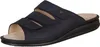 A navy blue sandal with three adjustable straps. Produktbild-Vorschau