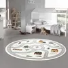 Kulatý hrací koberec s motivem ulice do dětského pokoje Náhled obrázku produktu 1