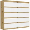 Komoda 140 cm 10 zásuvek skříňka FRAMIRE R-140-S10 artisan Náhled obrázku produktu 1