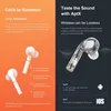 A split image showing product features and benefits of wireless earbuds. Náhľad obrázku produktu