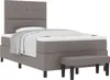 Boxspringbett mit Matratze & Bank Grau 120x190 cm Stoff, Produktbild-Vorschau 2