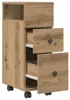 vidaXL Badschrank Schmal mit Rollen Artisan-Eiche Produktbild-Vorschau 4