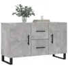 vidaXL Sideboard Betongrau 100x36x60 cm Holzwerkstoff Produktbild-Vorschau 3