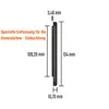 2 Stück Kennzeichenhalter kurz 46 cm Chrom gebürstet Produktbild-Vorschau 4