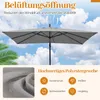 Parasol COSTWAY 250 cm, prostokątny, z podstawą i korbą, Podgląd zdjęcia produktu 4