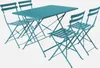 Set tavolo da giardino pieghevole in acciaio con 4 sedie, Anteprima dell’immagine prodotto 1