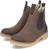 A pair of brown Chelsea boots with a thick sole, shown from a slightly angled front view against a white background. Anteprima dell’immagine prodotto