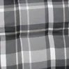A close-up view of a gray plaid fabric. Produktbild-Vorschau