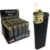 50er Display Elektronik Feuerzeug Schwarz Gold Gummiert Produktbild-Vorschau 2
