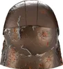 A close-up front view of a futuristic helmet. Náhled obrázku produktu
