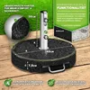 tillvex® Pied de parasol en granit avec roulettes & poignée Voir les images du produit 2