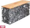 Bellissa Gabionen Gartenbank Basic Holz Sitzbank Gartenmöbel Gabione Douglasienholz Bank Sitzfläche Douglasie B100xt30xh46 L100xb30xh46 100x30x46cm Douglasien Produktbild-Vorschau