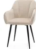 NEW HOME Krzesło glamour LAGO tapicerowane krzesło do Podgląd zdjęcia produktu 3
