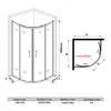 SONNI 100x100cm Viertelkreis Eckeinstieg  Runddusche Produktbild-Vorschau 11