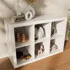 sweeek - Bücherregal Holzoptik 2 Ebenen 6 Stauräume - Weiß Produktbild-Vorschau 8